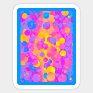 Colorful Bubbly Pattern Sticker